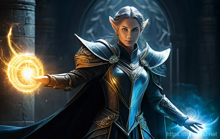 리니지M 보스 레이드 준비물 - A fearsome, ethereal **Queen Rowendell**, appearing as a majestic yet spectral female figure, with g...