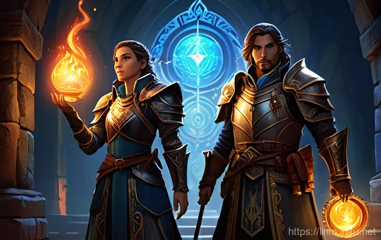 리니지M 보스 레이드 준비물 - An isometric perspective showing a Lineage M raid party perfectly executing a strategy against an un...