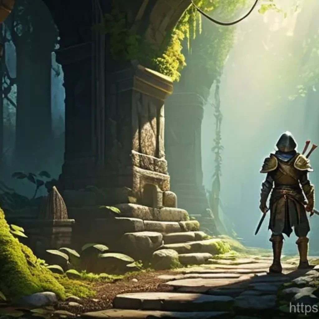 리니지M 게임 코칭 가이드 - **Prompt 1: Novice Adventurer's First Steps**
"A determined young adventurer, either male or fem...