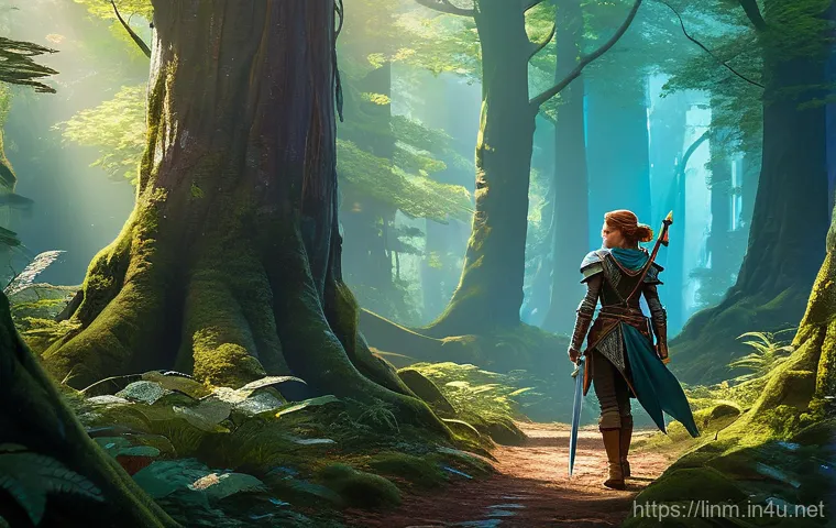 리니지M 콘텐츠 분류 가이드 - A determined, young female adventurer, dressed in practical yet stylish fantasy leather armor and a ...