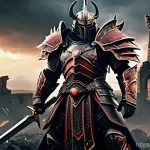 Home 17 리니지M 변신 카드 등급별 목록 - A male fantasy warrior, imbued with the power of a "Legendary" transformation from Lineage M, stands...