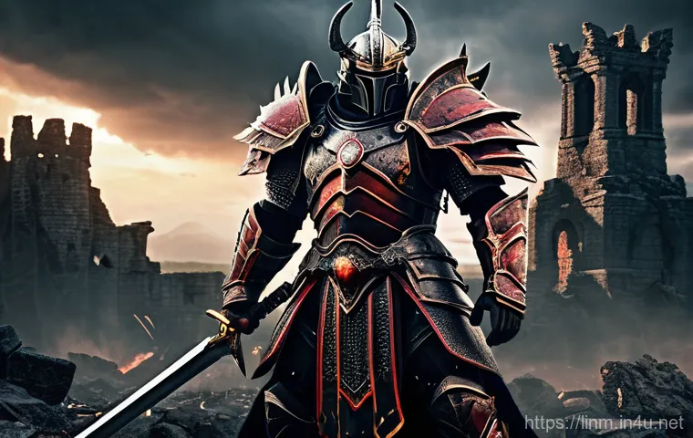 리니지M 변신 카드 등급별 목록 - A male fantasy warrior, imbued with the power of a "Legendary" transformation from Lineage M, stands...